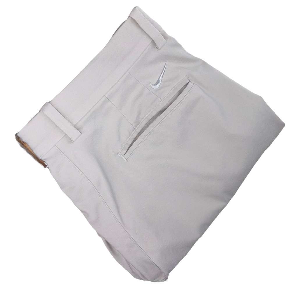 Nike Flex Golf‎ Shorts Mens 34 Beige Dri Fit Stretch Waistband Standard Fit
